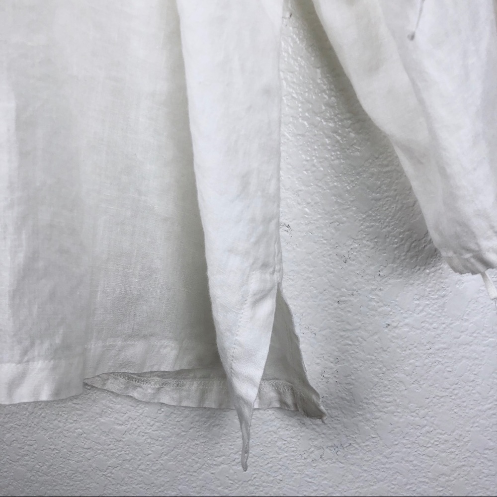 SOLD | Anne Fontaine | White Button Down Linen Top - Picture 5 of 8